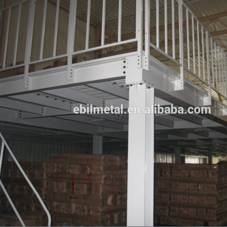 Ebilmetal Steel Structure Mezzanine Floor, Attic Shelf Adjustable Steel Shelving Storage Rack Shelves for Warehouse