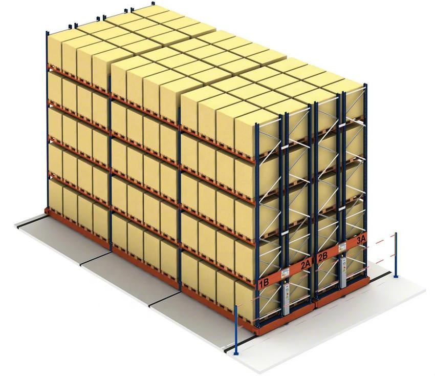 EBILMETAL OEM High Density Steel Automatic Electric Movable Racking Warehouse Storage Electrical Motorized Mobile Racking System