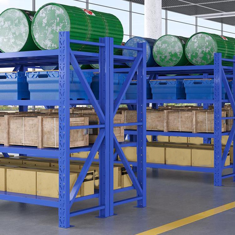 800kg Per Layer Medium Duty Steel Selective Pallet Rack CE Certified Corrosion Protection Powder Coated/Galvanized Long Span