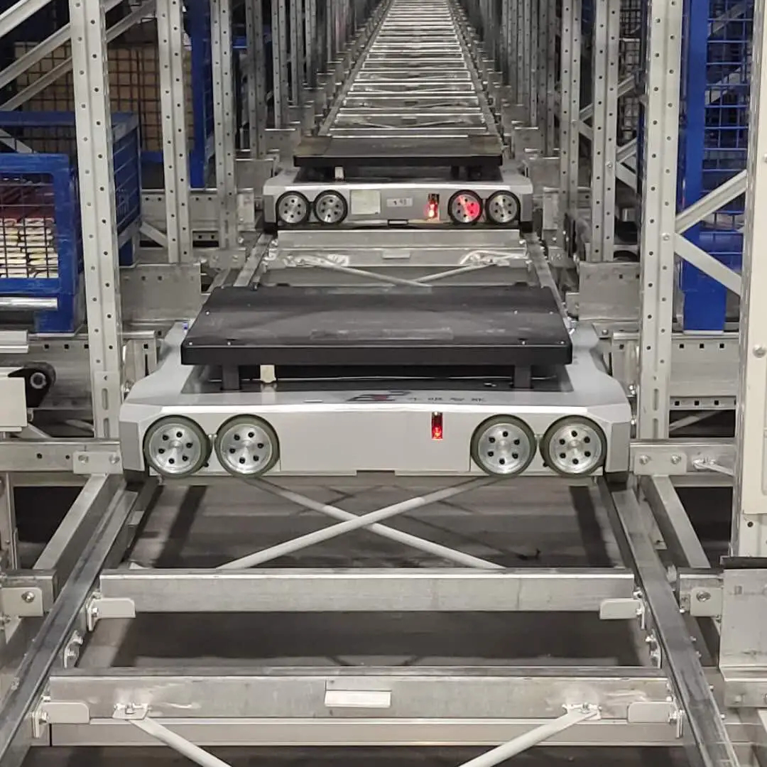 Warehouse Storage 4D Shuttle Robot Automated Storage Retrieval Systems Equipment Pallet Four Way Shuttle