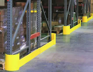 Plastic Column Guard Heavy Duty Safety Protector for Pallet Rack Protection From Forklift Damage at the End of Aisles