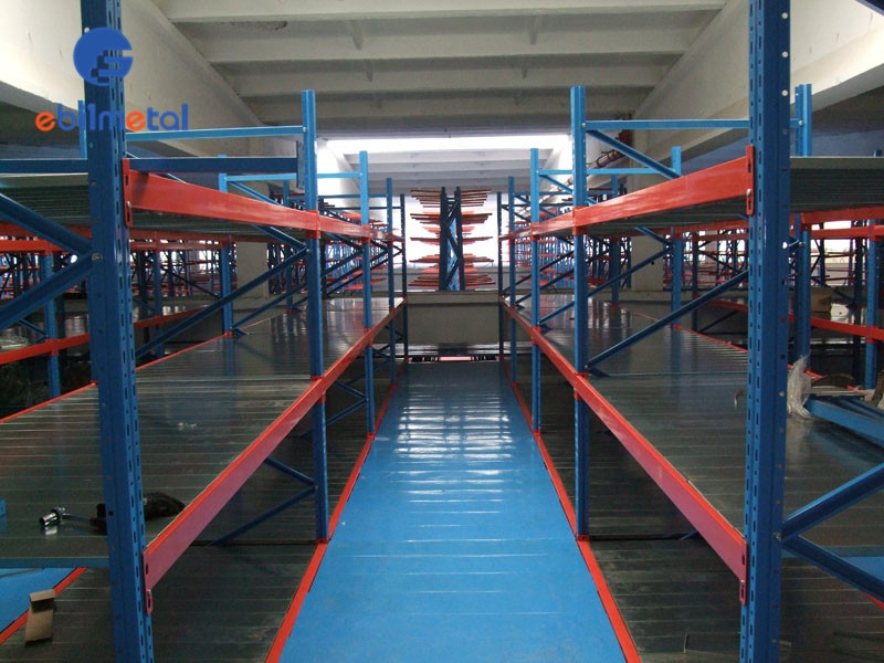 Cheap Price Powder Coating Steel  2-3 Levels Heavy Duty Mezanine Racks for Warehouse Storage