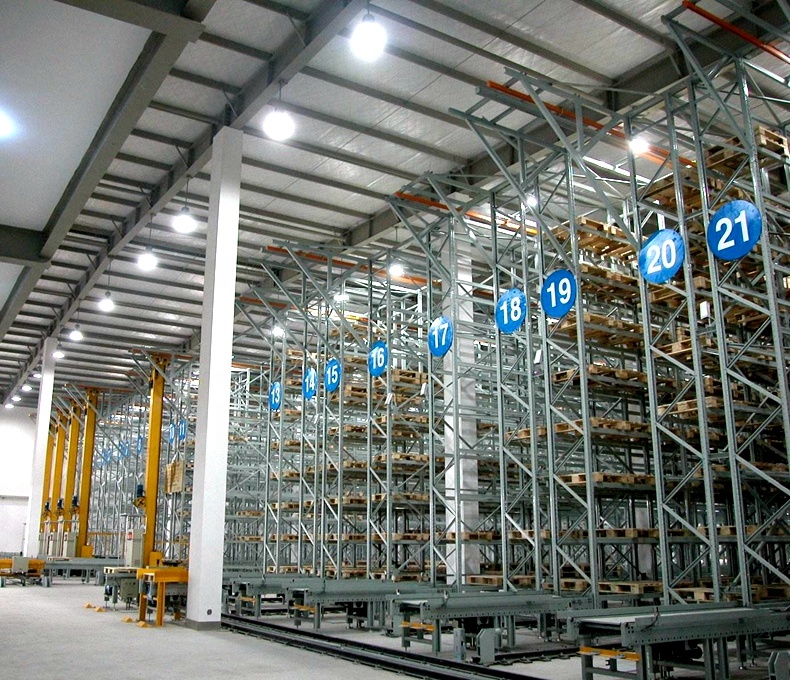 Smart Warehouse High Density Storage Pallet Rack ASRS System