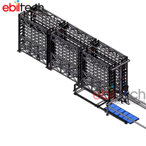 Long Bars Heavy and Untypical Goods Storage Sheet Metals and Long Goods Are Stored Automated Sheet Metal Storage Tower