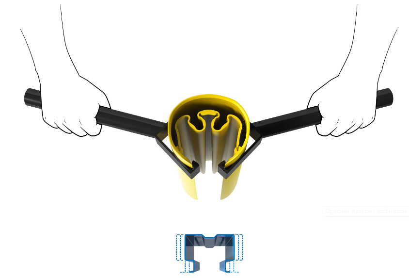 Ebil Metal Yellow Forklift Truck Upright Protector Model EBILMETAL-PUP 500kg Capacity Plastic Assembled for Warehouse Rack