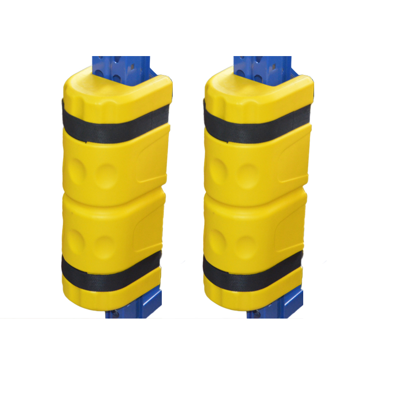 High Quality PE/PVC/HDPE Warehouse Plastic Rack Protector Column Protectors with Easy Installation Yellow & Black