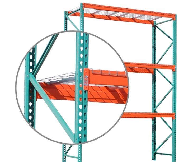 America China Canada Tear Drop Warehouse Steel Racks 3" X 42" W X H12' H20' H22' Teardrop Pallet Racks