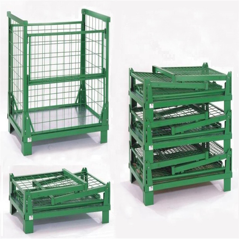 Storage Rack Trolley Roll Container Storage Cage Logistics Cart-CE Certified Stackable & Foldable High Capacity