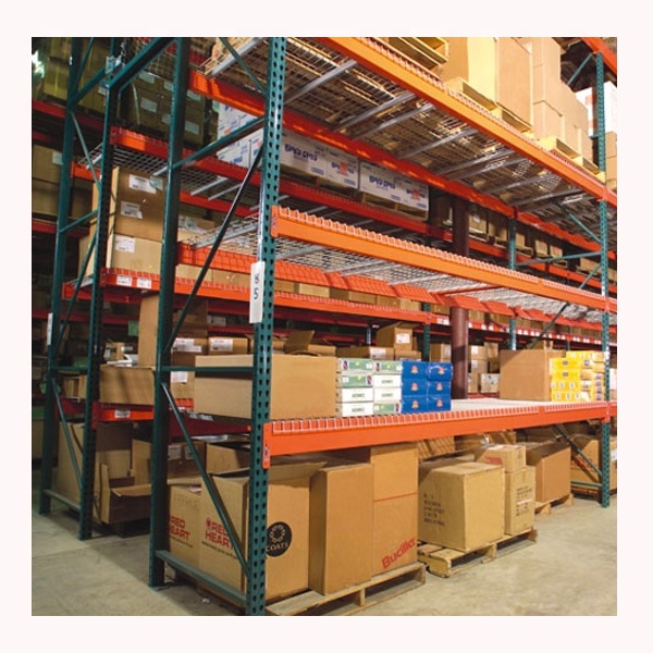 50.8mm Adjustable Pitch with Green and Orange Color Teardrop Pallet Racks for Warehouse