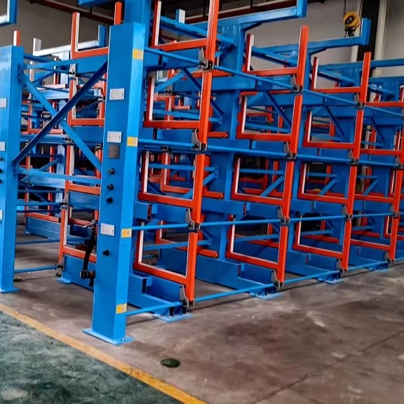 Manual Telescopic Heavy-duty Corrosion Protected CE Certified Cantilever Rack 1000kg/arm Capacity for Long-tube Steel Storage