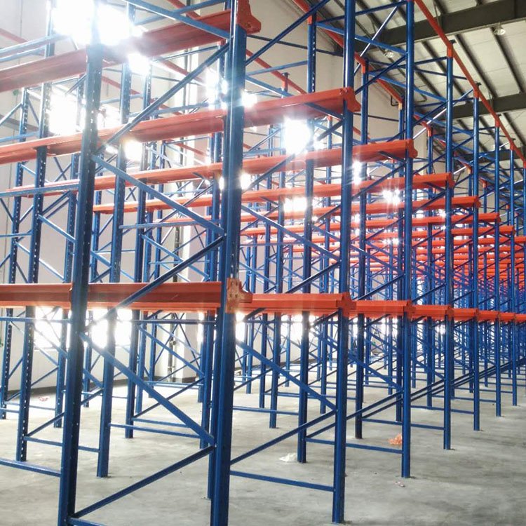 Steel Drive-Through Pallet Rack Corrosion Protection Forklift Access High Capacity Warehouse Storage System CE Certified Powder