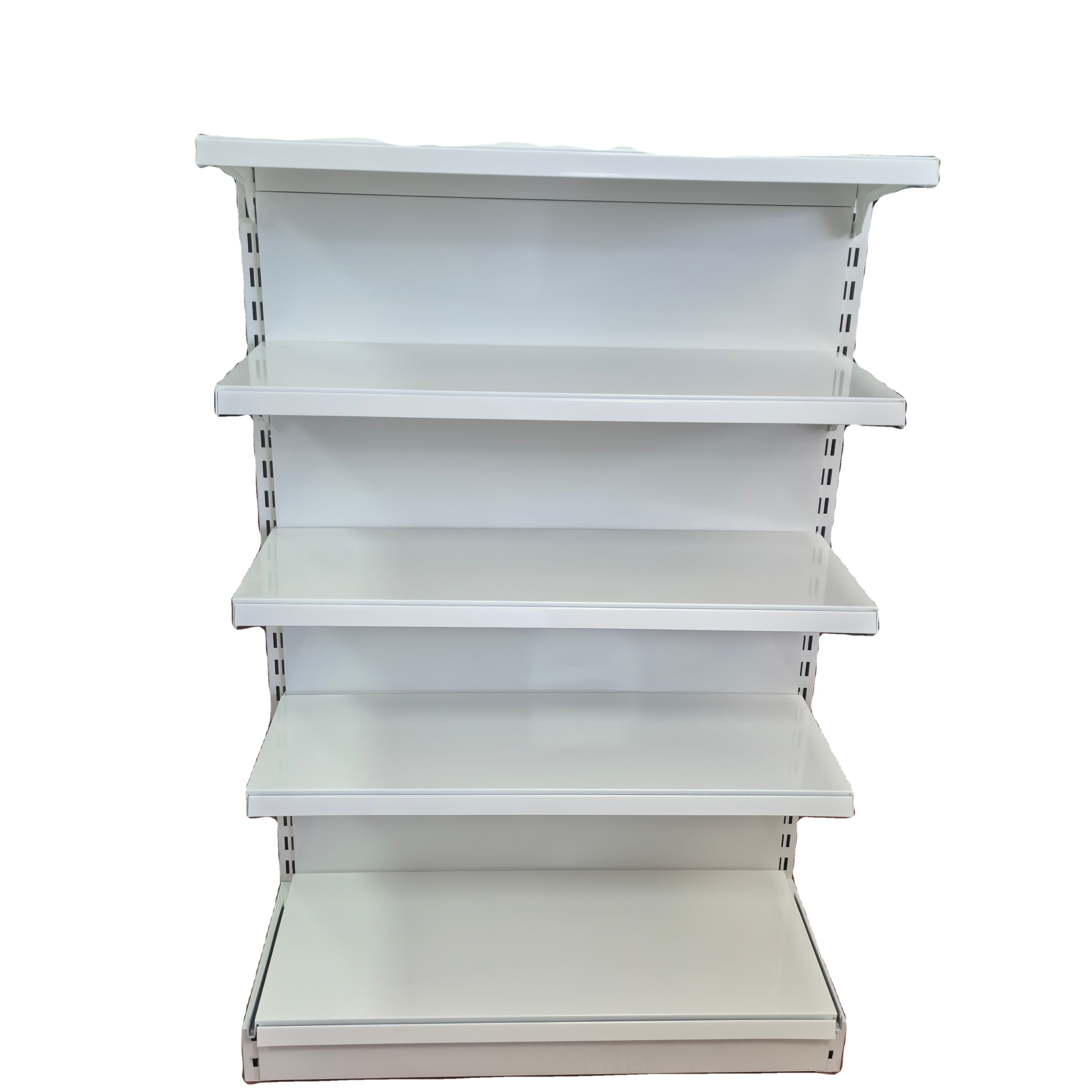 Heavy Duty Double-Sided Metallic Medium Light Display Rack Freestanding Supermarket Shelving Epoxy Powder Coating Quick