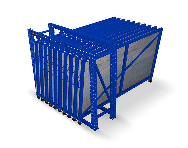 Vertical Roll Out Sheets Rack Storage Racks Heavy Duty Sheet Metal Rack for Sheets Storage