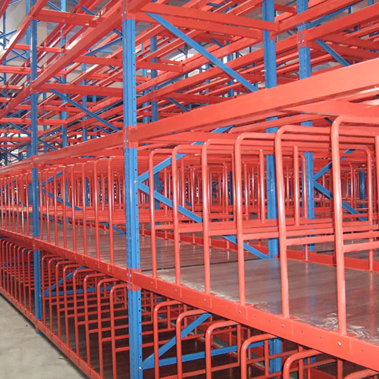 China Factory EBILMETAL Customized Steel Mezzanine Rack 200-500KG/SQM Capacity CE Certified Powder Coated