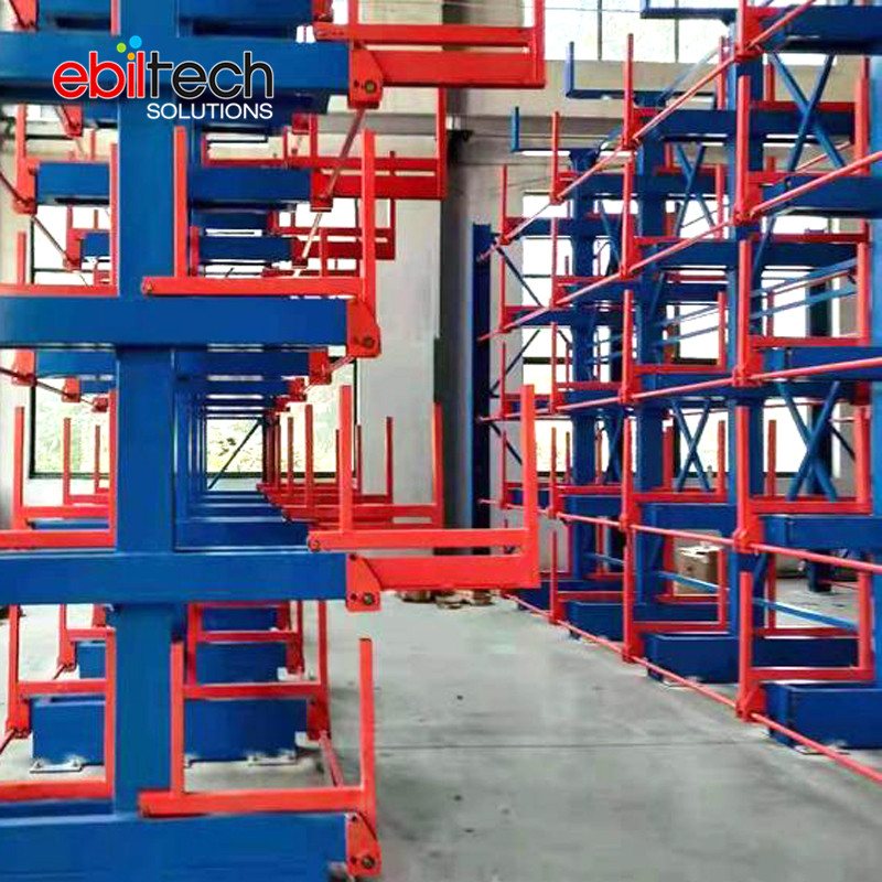 Warehouse Storage Electric Telescopic Cantilever Rack for Pipe Storage