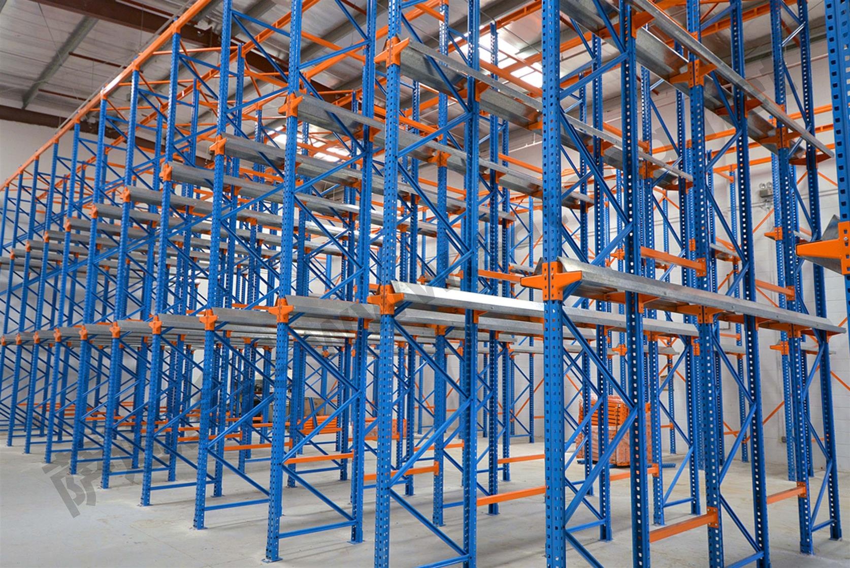 Steel Drive in Pallet Racking System Shelves Through-type Rack Pallet Racking with Drive-in Feature