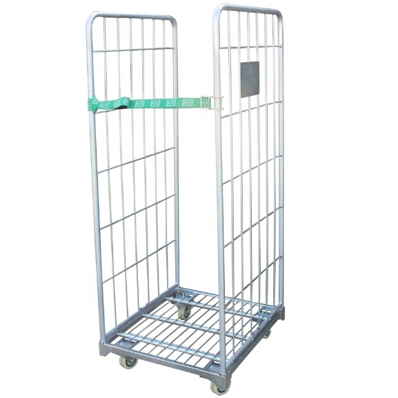 Storage Rack Trolley Roll Container Storage Cage Logistics Cart-CE Certified Stackable & Foldable High Capacity