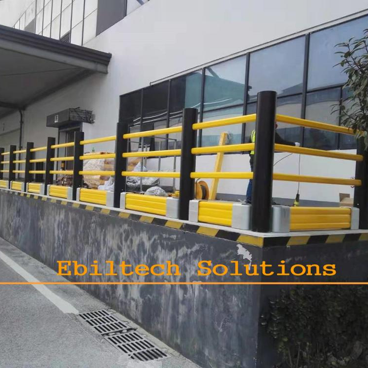 Strong Guardrail Protecting People Against Forklift Impacts