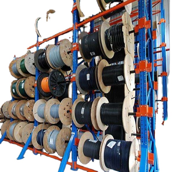 Motorized Vertical Cable Rack 5-Layer Steel Wire Spool Storage with Corrosion Protection