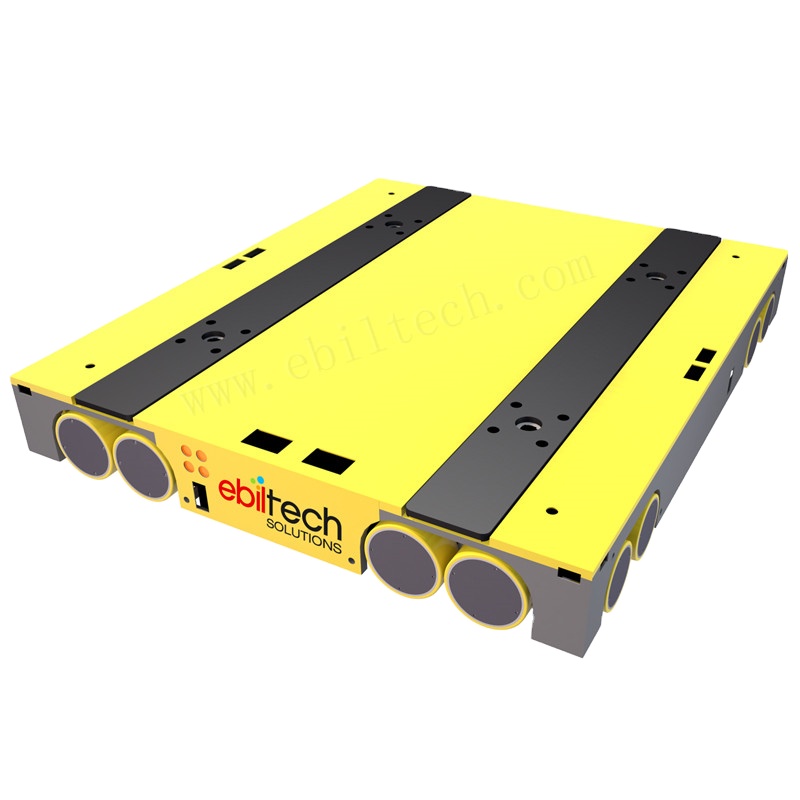EBIL TECH EBIL-FWS Heavy Duty 4-Way Pallet Shuttle Warehouse Robot 1-2t Capacity Aluminum Alloy PU Construction Powder Coated