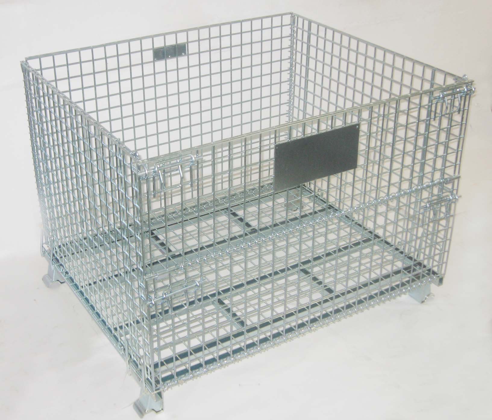 Customized Foldable Mesh Cages Galvanized Goods Warehousing Container Metal Net Cage Wire Cage Mesh Box for Factory