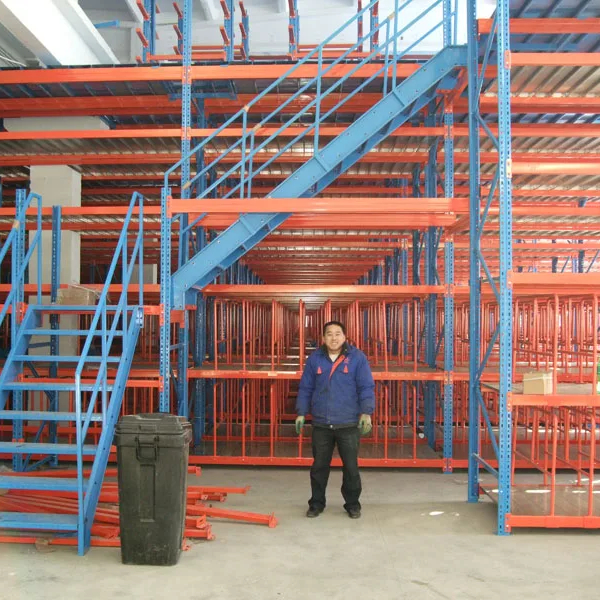 Heavy-Duty Multi-Level Warehouse Mezzanine Floor Racking System Stainless Steel Frame Shelves CE Certification Corrosion