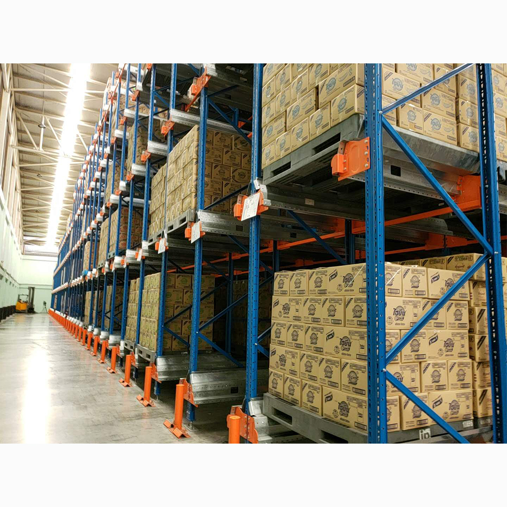 EBILTECH CE Certified Two Way Shuttle Clad Racking Warehouse Integrated Rack for Deep Lane Storage
