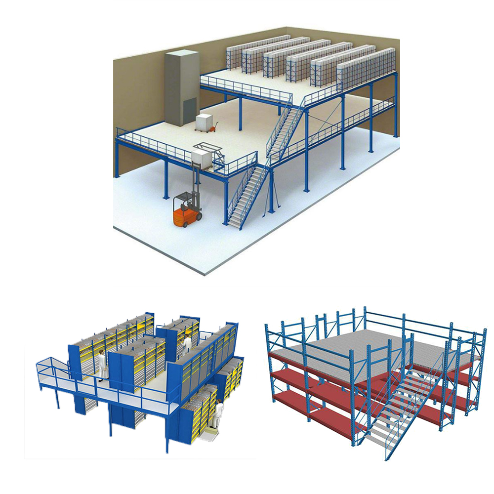 Steel Platform Multi-Level Heavy Duty Mezzanine Floor System CE Certification Corrosion Protection Customizable Layers for