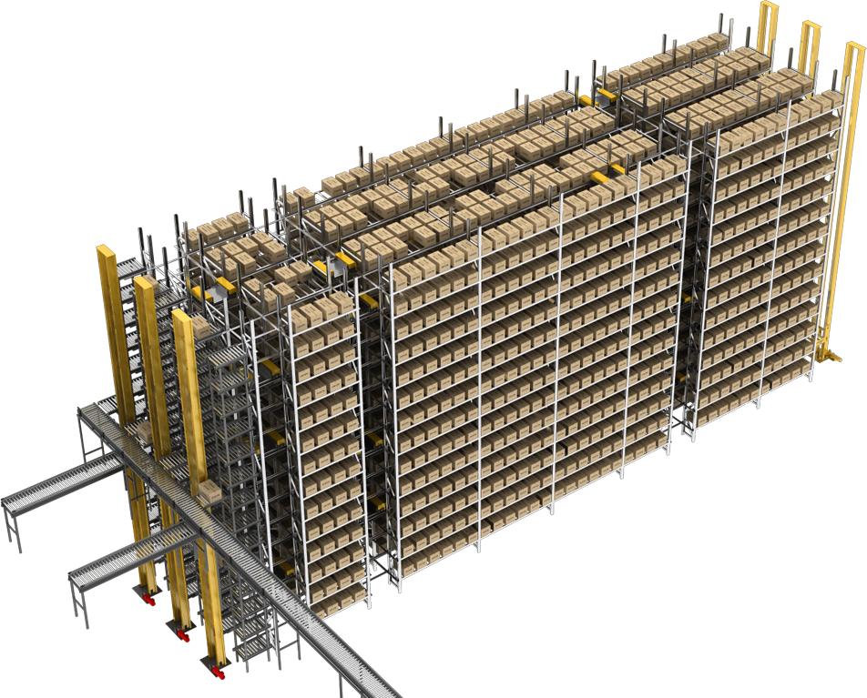 Popular Warehouse Automatic Racks With Stacker Crane
