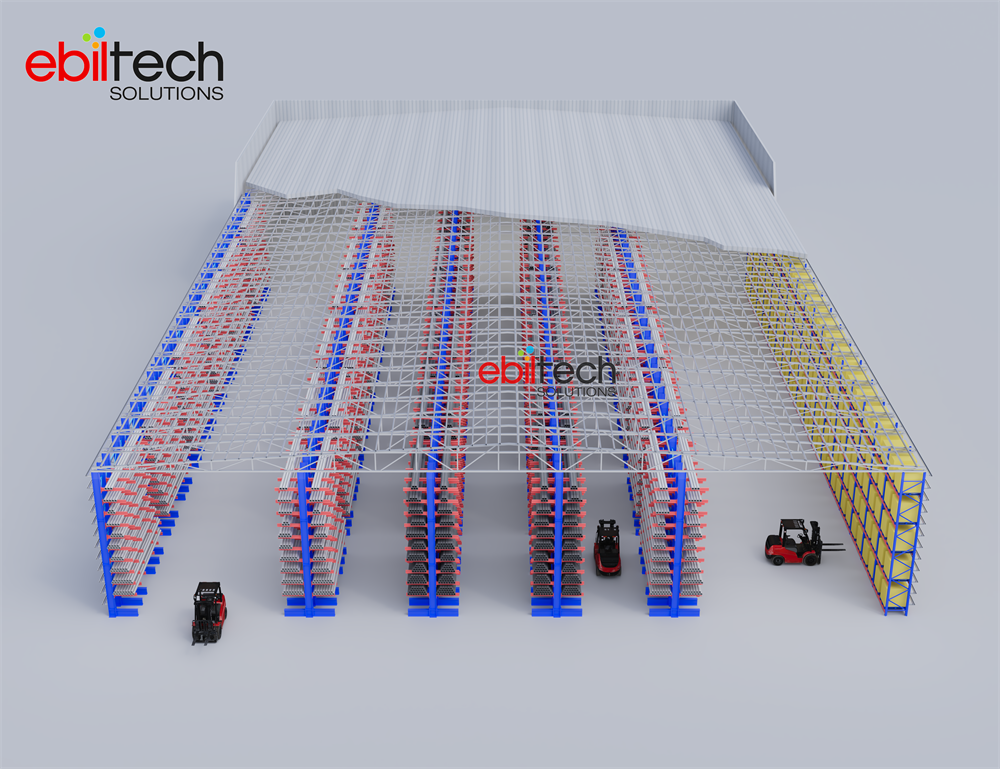Steel  Cantilever Rack Self-Supporting Heavy Duty Anti-Rust Industrial Warehouse Storage System