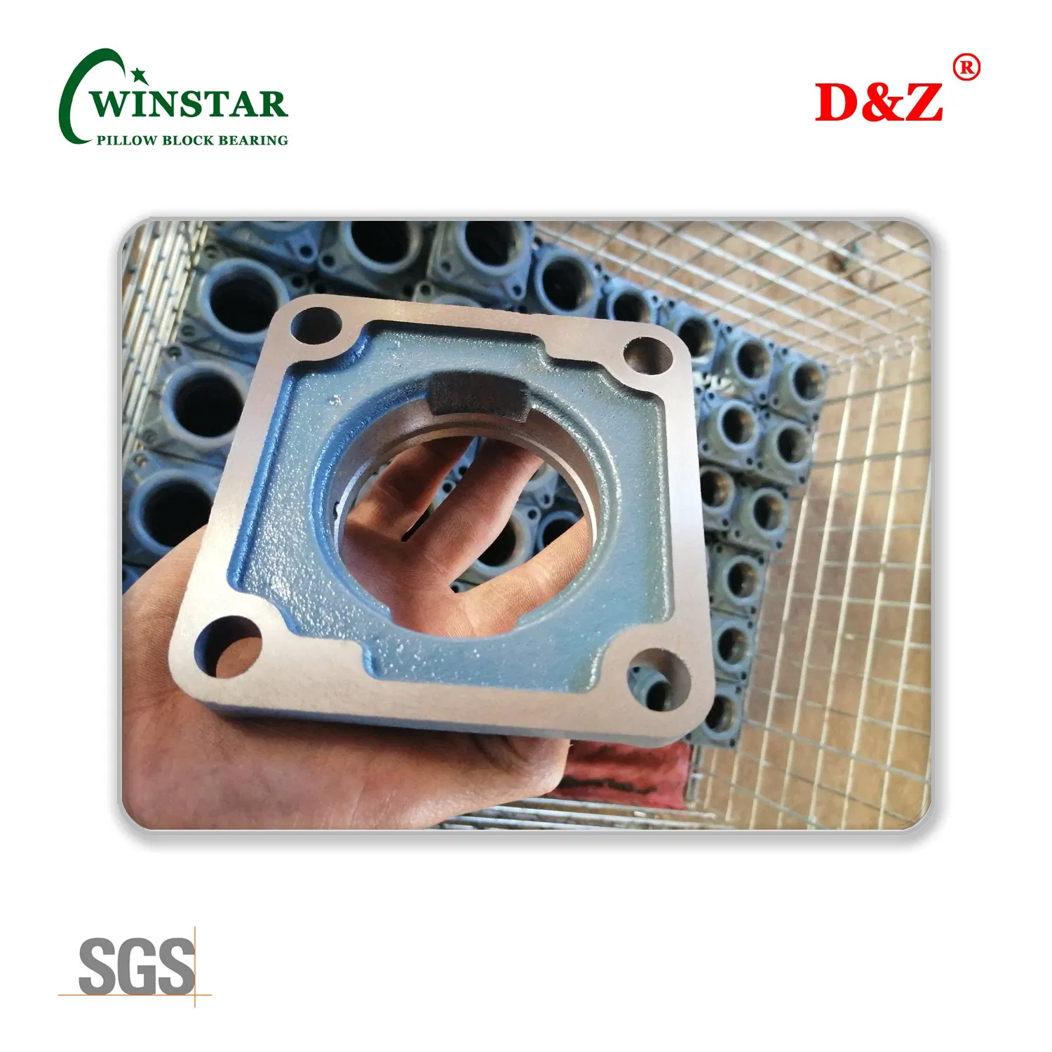 Light Duty Sbfct200 Series Three Bolt Triangle Flange Bearing Mounted Bearing Unit