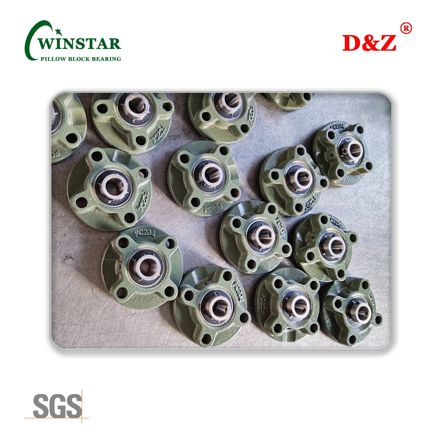 Square Flange Housing Chrome Steel Bearing Units for Mechanical Equipment Ucf213-40