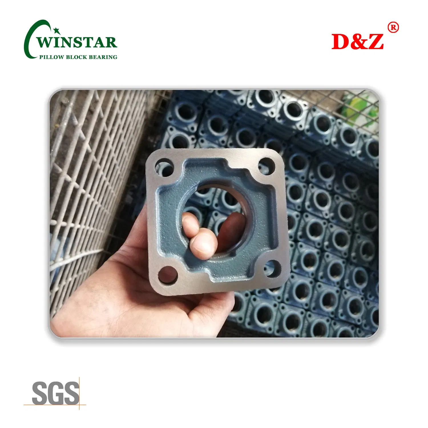 Normal Duty Ucf206-20, Set Screw Locking Four-Bolt Flange Bearing Unit, Ucf200 Series