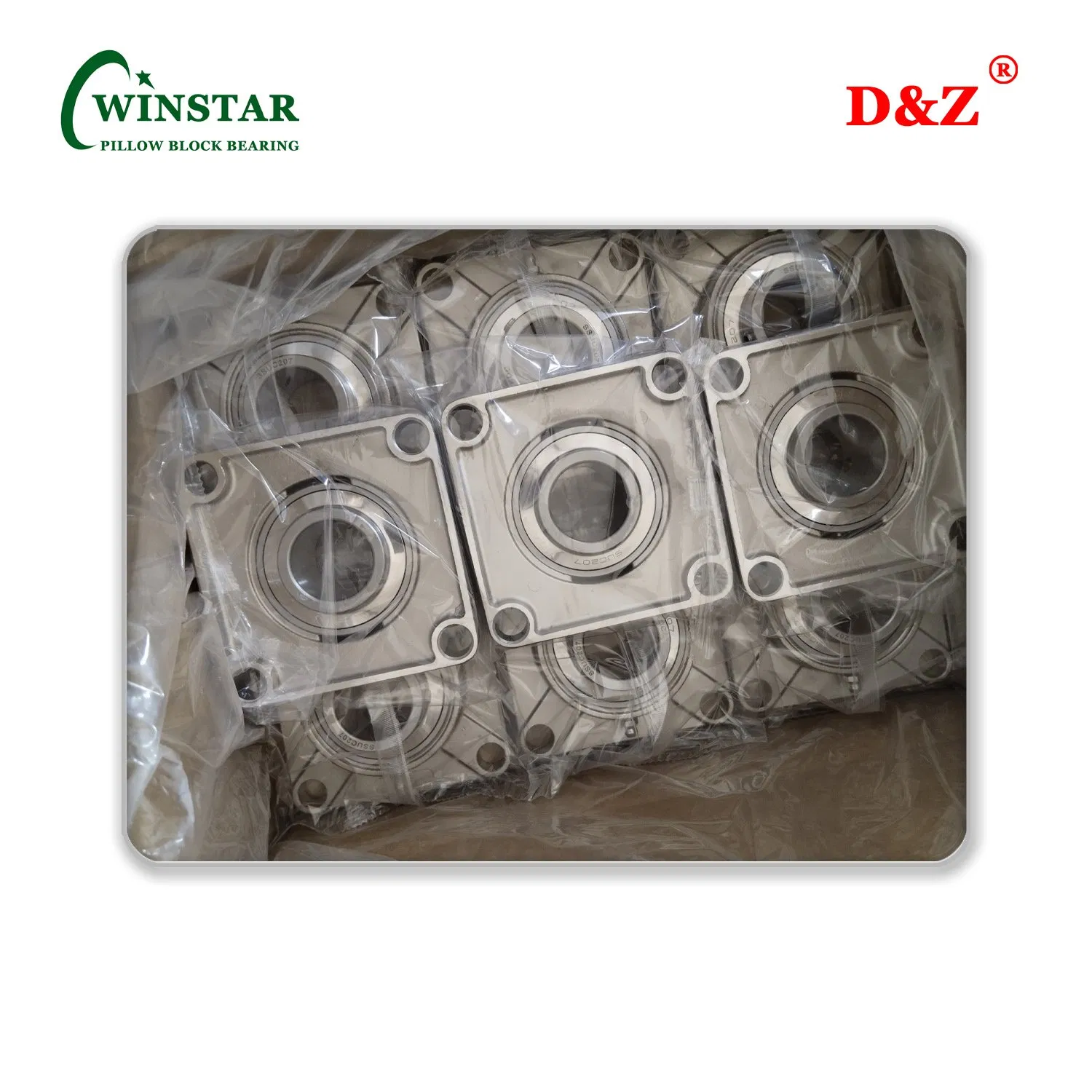 4 Hole Square Flange Bearing Unit Sf in Stainless Steel Ssucf218 Sucsf218-56