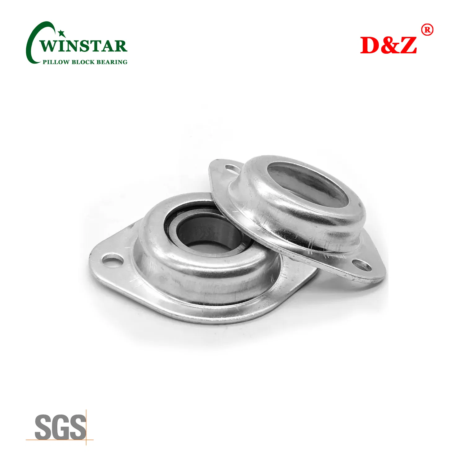 Flange Mount Bearing Units Sbpfl206 Pressed Steel Pillow Block Bearing Unit Two-Bolt Diamond Flange, Steel, Sbpfl Series