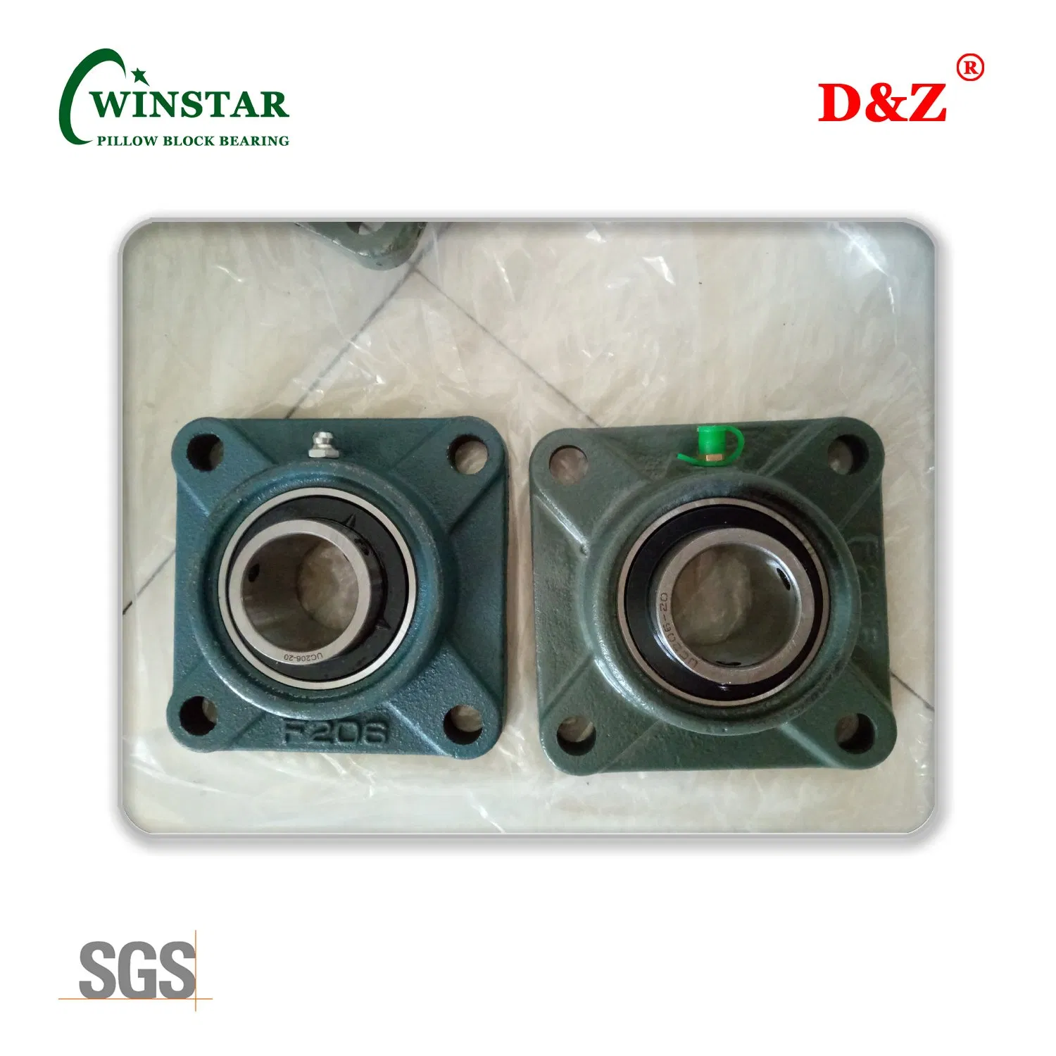 Normal Duty Ucf206-20, Set Screw Locking Four-Bolt Flange Bearing Unit, Ucf200 Series