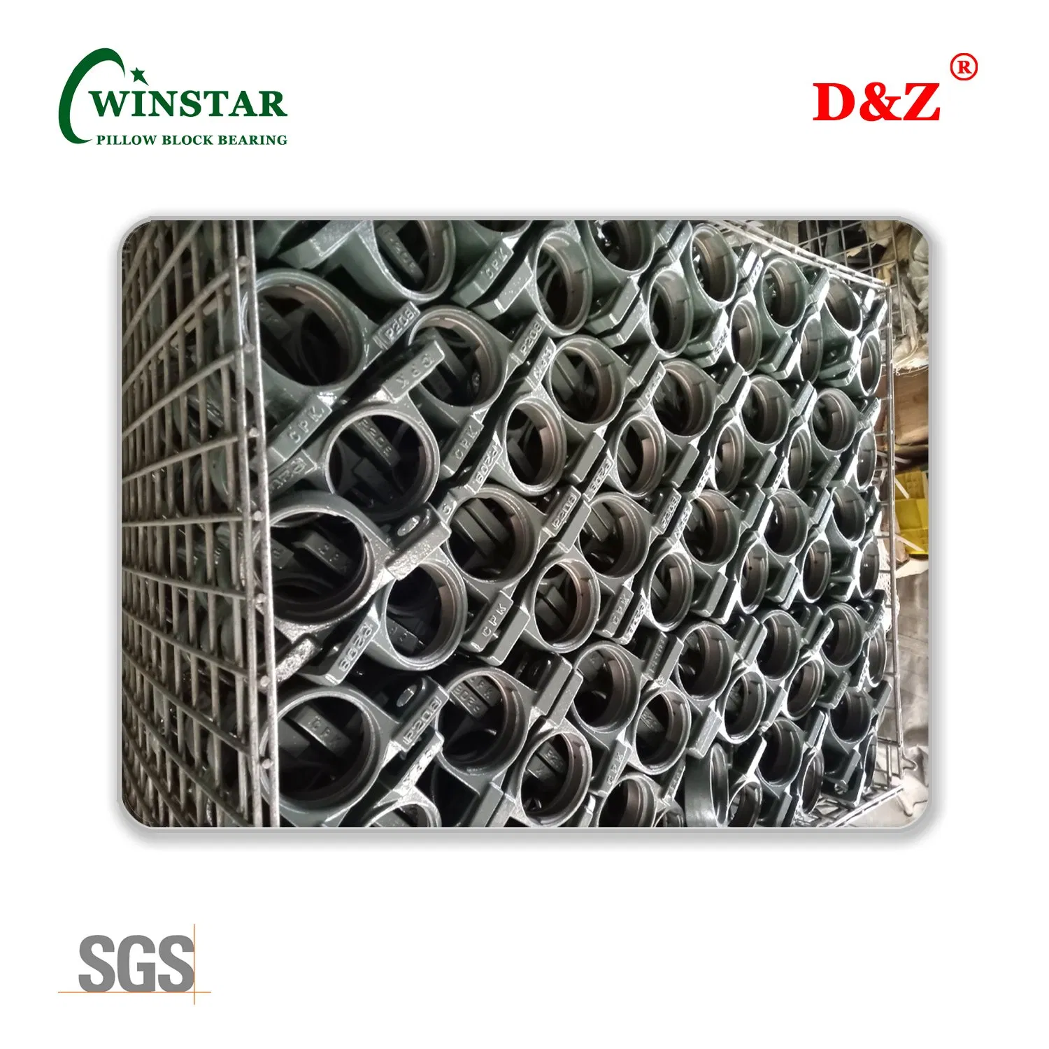 Square Flange Bearing Units with Ductile Cast Iron Housing Ucf205