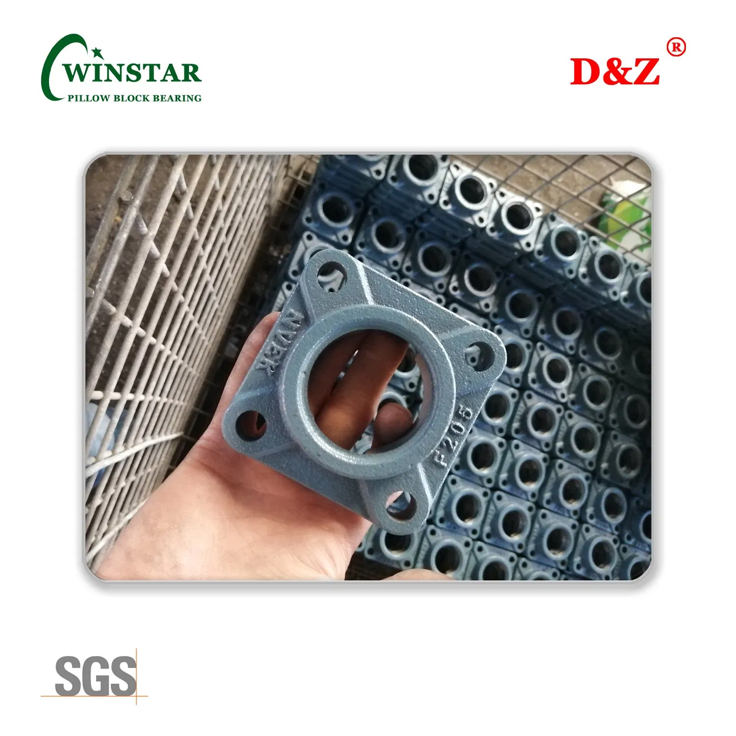 Square Flange Bearing Units with Ductile Cast Iron Housing Ucf205