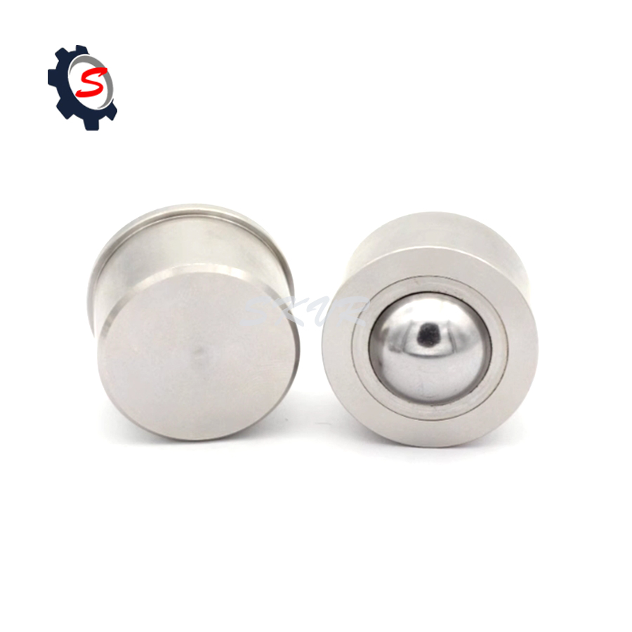 Silver Roller Ball Transfer Bearing Carbon Steel Screw Mounted Ball Transfer Unit