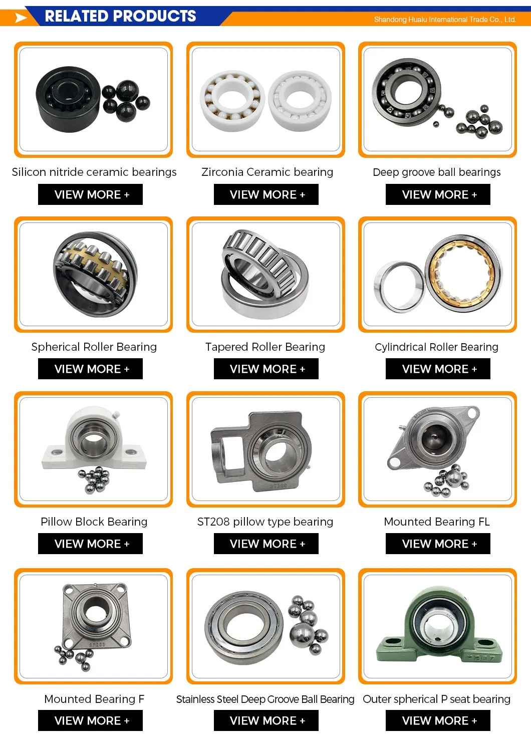 Bearing Dimensions Chart