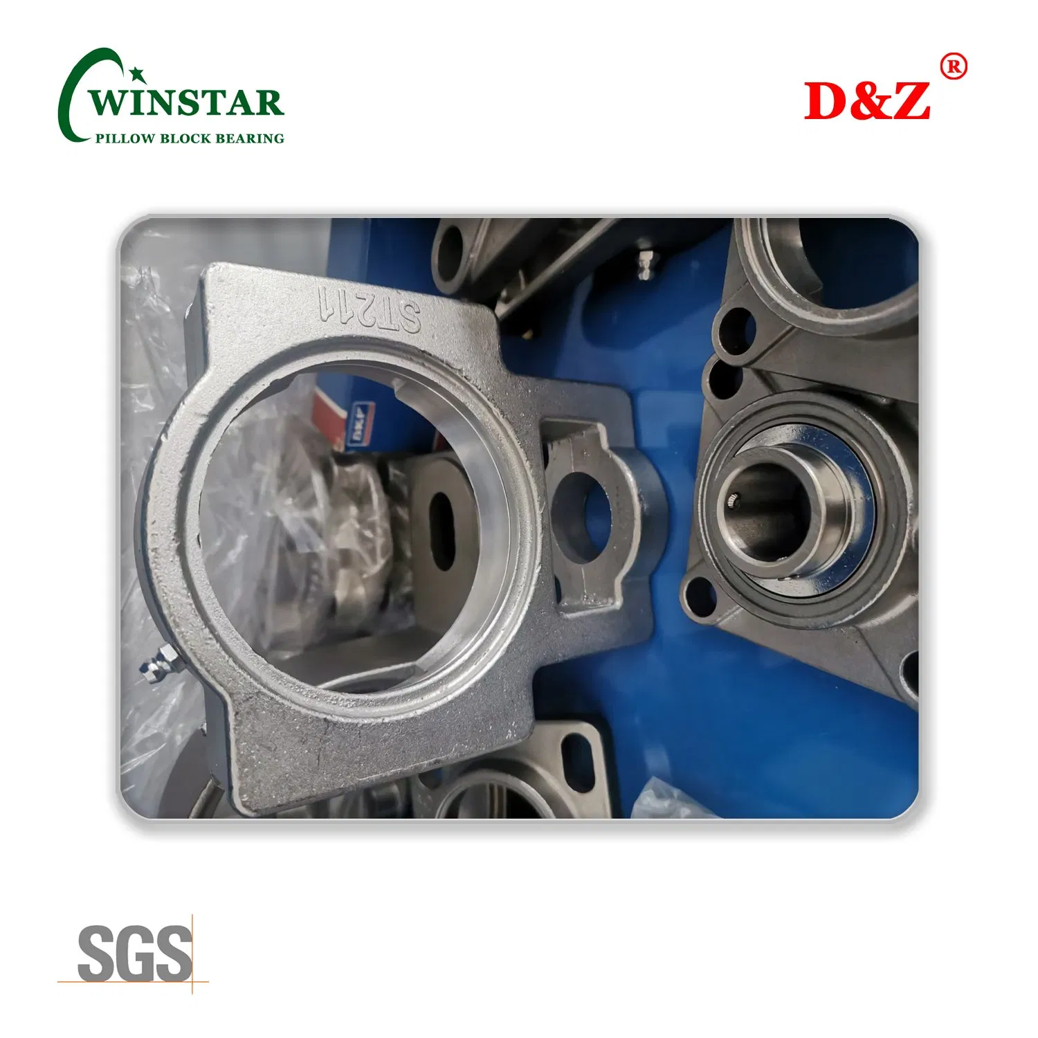 Solid Base Stainless Steel Flange Bearing Unit Ssucf211-34 Sucsf211-35