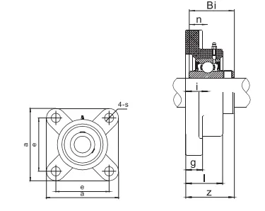 Thermoplastic 4-Bolt Flanged Mounted Bearing Unit