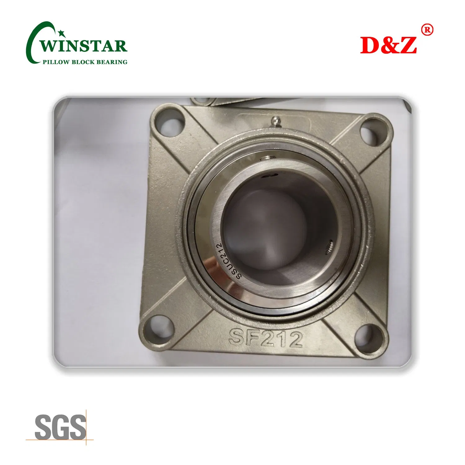 Stainless Steel Square Flange Mounted Bearing Units for Anti-Corrosion Working Situation Ucf212