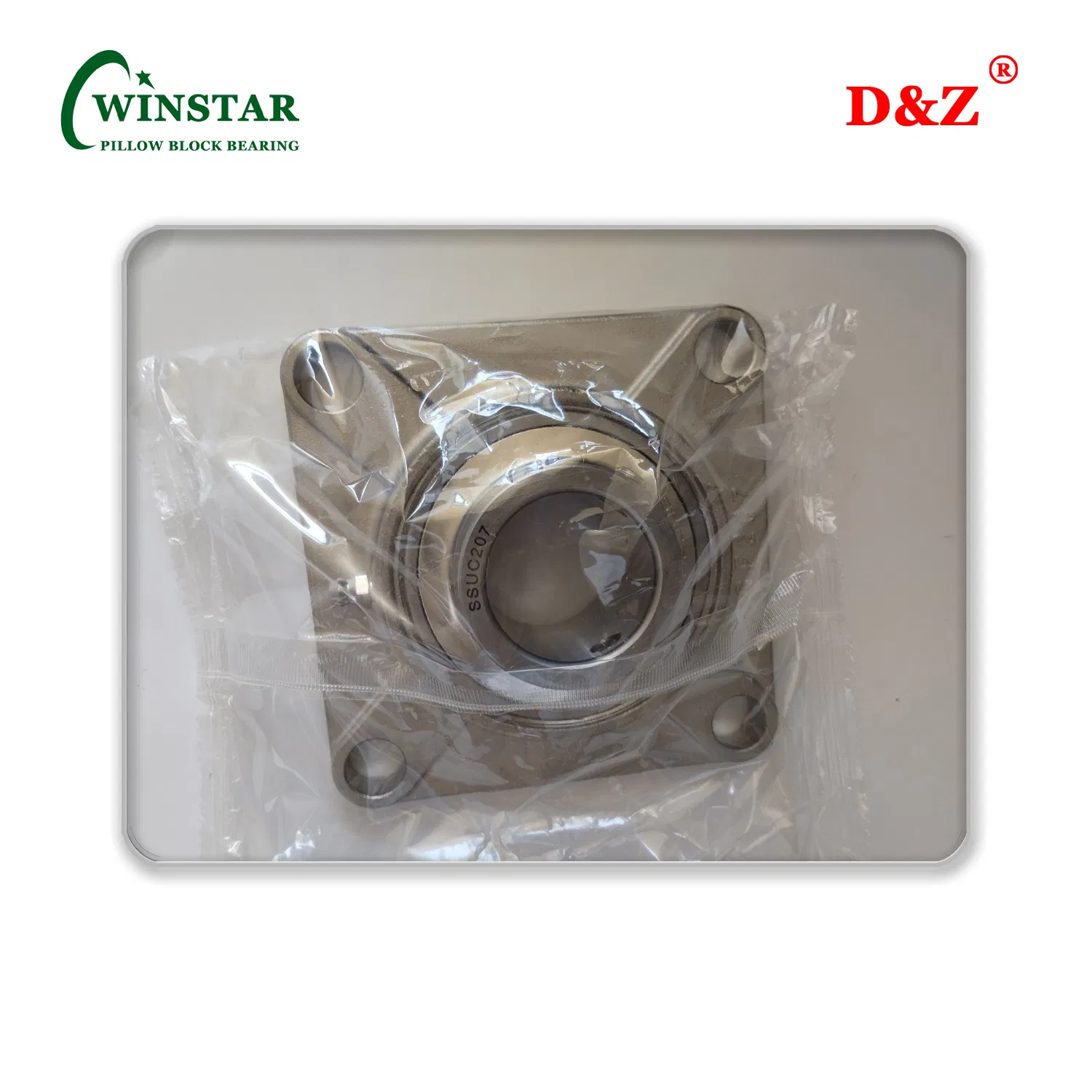 4 Hole Square Flange Bearing Unit Sf in Stainless Steel Ssucf218 Sucsf218-56