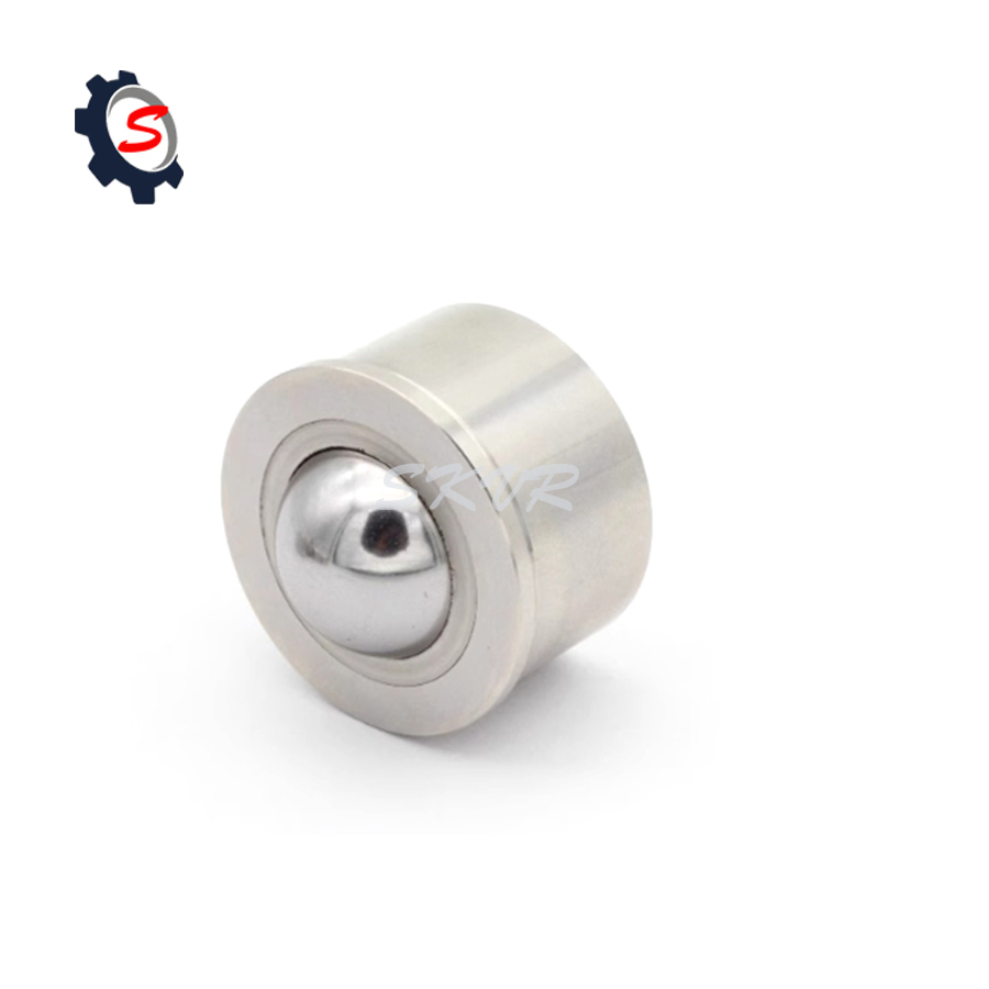 Silver Roller Ball Transfer Bearing Carbon Steel Screw Mounted Ball Transfer Unit