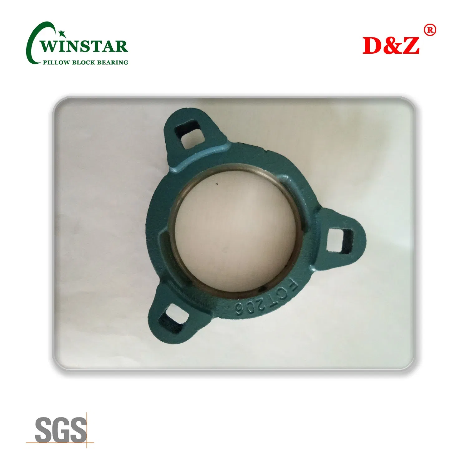 Light Duty Mounted Bearing Three Bolt Flange Bearing Units Sbfct206-20