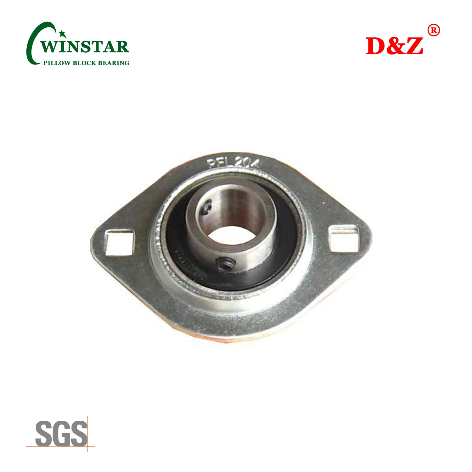 Flange Mount Bearing Units Sbpfl206 Pressed Steel Pillow Block Bearing Unit Two-Bolt Diamond Flange, Steel, Sbpfl Series
