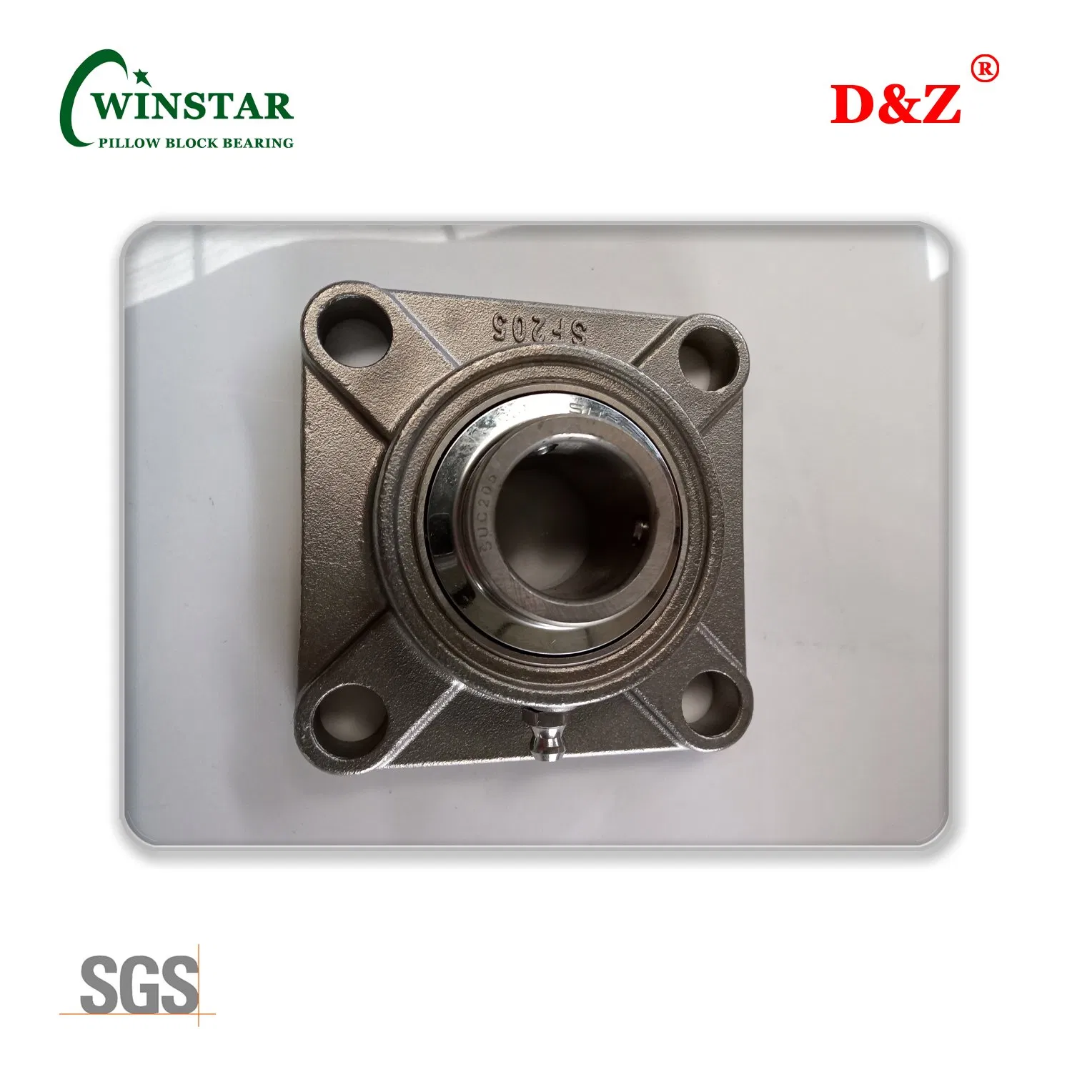 High Quality 1" Stainless Steel Four Bolt Flange Bearing Unit Ssucf205