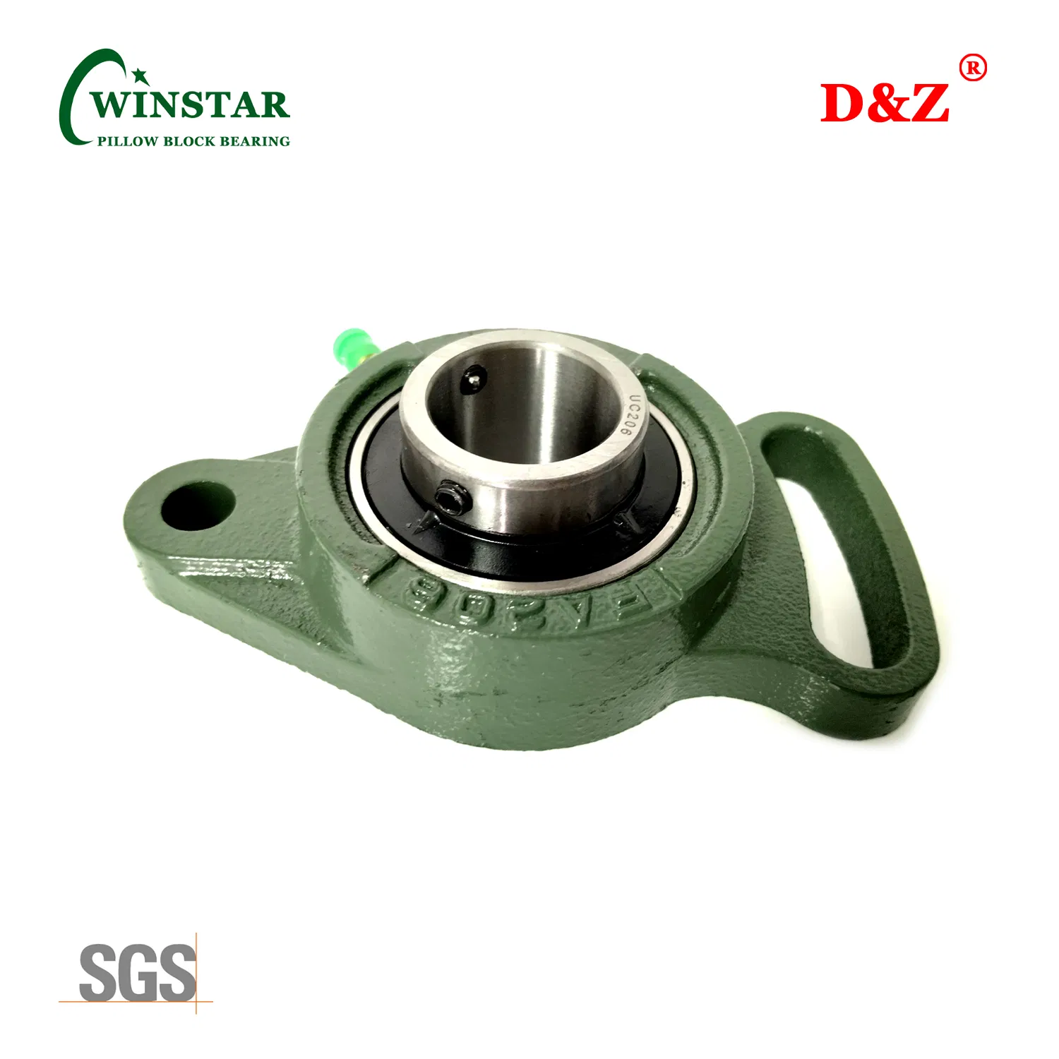 Ucfa206 Set Screw Locking Adjustable Two-Bolt Flange Bearing Unit Ucfa200 Series