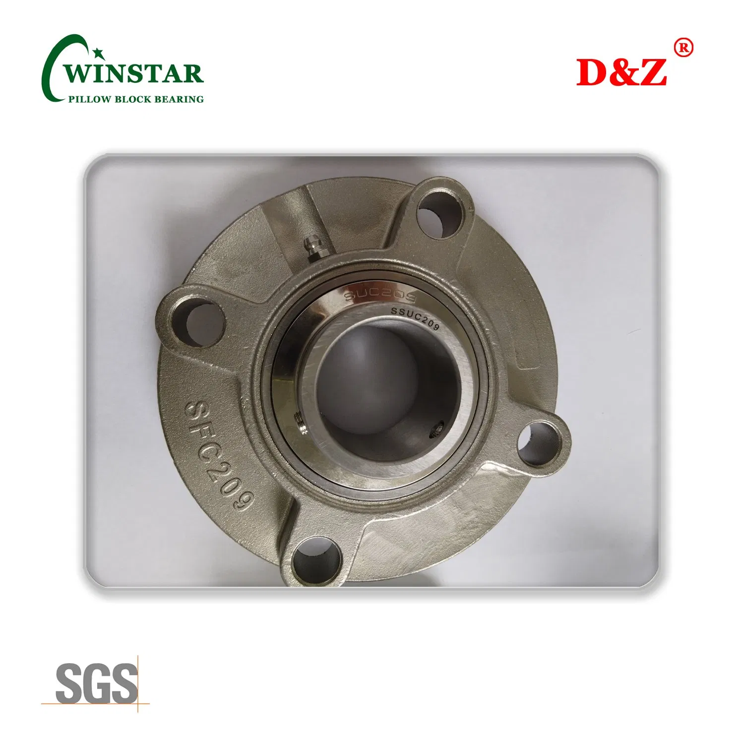 Low Noise Stainless Steel Ucfc209-28 1 3/4 Round Flanged Mounted Bearing Unit